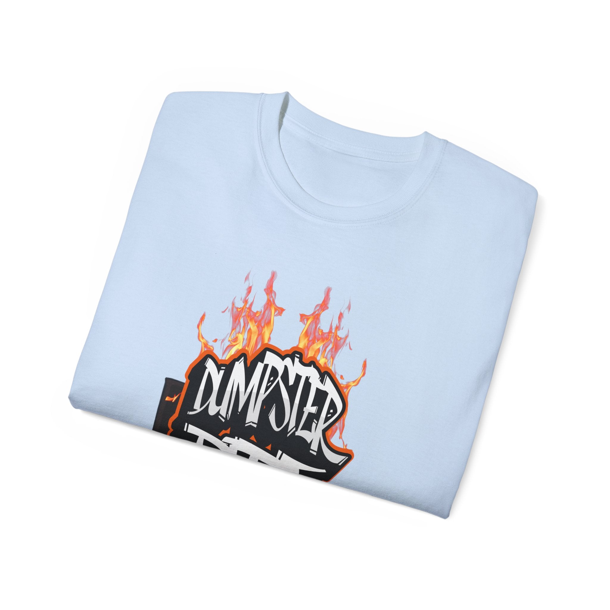 Dumpster Fire - Unisex T-Shirt (Front) - Damned Threads